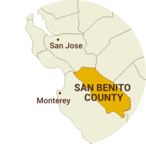 San Benito County Map - California USA